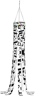 Halloween Garden Black Music Note Windsock Lights Halloween Lighted Windsock for Patio Yard Pathway Party Decor