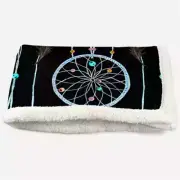 Reticulated Flowers And Feathers 3D Warm Plush Fleece Blanket Picnic Sofa Couch