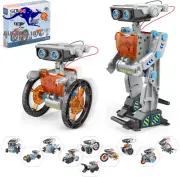 Solar Robot Kit with Type-C Rechargeable, STEM Projects Toys for Kids Age 8-12,