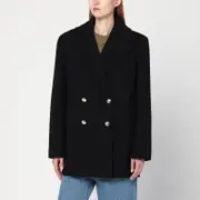 [ANINE BING] Black Glenn double-breasted coat S Black