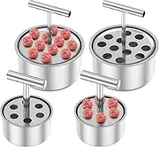 4Pcs Stainless Steel Meatball Maker - Non Stick Meatball Making Tool Meatball Making Mold Set, DIY Quick Cooking Meatballs, Home Cooking Tools