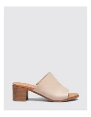 [Novo Shoes] Fussy Heel Mules in Nude