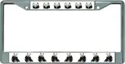 Nothing But Pandas Chrome License Plate Frame
