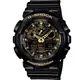 【CASIO】G-SHOCK 黑金軍事迷彩風大錶徑雙顯運動休閒錶 GA-100CF-1A9 台灣卡西歐公司貨