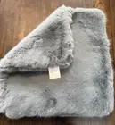 POTTERY BARN FAUX FUR MINK PILLOW COVER 20" SQ (SET OF 2) ~ CLOUD BLUE