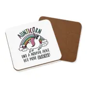 Aunticorn Unicorn Like A Normal Aunt Awesome Coaster Drinks Mat Best Amazing