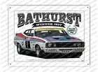 *TIN SIGN #0259 SUIT BATHURST 1977 WINNER ALLAN MOFFAT FORD XC FALCON MAN CAVE