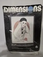 VTG : Dimensions Crewel Clown Cross Stitch Kit Opened But Unused Some Yellowing