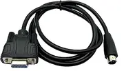 Halokny DB9 RS232 to Mini 8Pin Round Head Cable, DB9 9-Pin Female to Mini Din 8Pin Male PLC Programming Adapter Cable 3.3Ft/1M