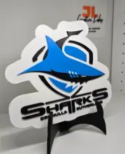 Cronulla Sharks NRL Logo Plaque (24 x 20 cm) Man Cave, Shelf Display, Souvenir