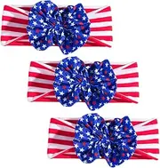 CIMAXIC 3pcs Independence Day Headband Star Striped Bow Knot Hair Accessories for Festivals Parties Photos