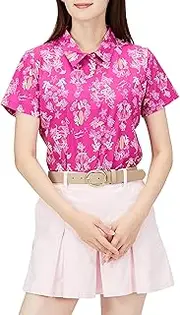 Samantha Thavasa UNDER25 & No.7(サマンサタバサ アンダー２５ ＆ ナンバー７) Samantha Thavasa Under25 & Number 7 Women's Golf Shirt, Beach Print, Cranoko Short Sleeve Polo