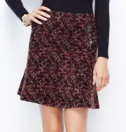 NWT Ann Taylor Plush Wool Flare Front Pockets Skirt Size 6P