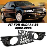Front Bumper Honeycomb Fog Light Grille Grill Cover FIT Audi A4 B6 02-05 DP7FOK (for: Audi)