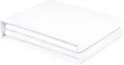 FreshCulture Queen Flat Sheet - Hotel Quality Queen Flat Sheet Only - Brushed Microfiber Top Sheet - Ultra Soft & Breathable - Wrinkle-Free - Easy Care - Single Flat Sheet (Queen, White)