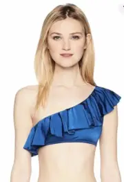 Rip Curl Women's Designer Surf 1 Shoulder Bikini Top Blue Large - GSILW7