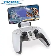 DOBE PS5 Controller Mobile Gaming Clip for Playstation 5 Dualsense Controller Remote Play Mobile Phone Holder Clamp Adjustable Phone Mount Clip (TP5-0527B)