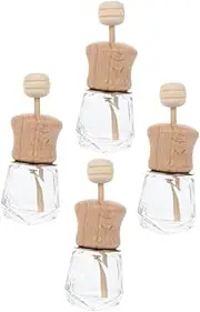 Car Perfume Bottle Set 4pcs Glass Aroma Diffusers for Vent Essential Oil Diffusers for Car Decorative Air Freshener Vent Decoration