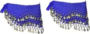 [QWDSGFWS] 2pcs Gold Tops for Women Dressy Arabic Dress for Black Dressy Tops Women Chiffon Dangling Festival/923