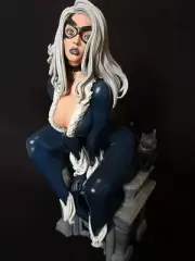 Black Cat Painted Resin Figure 1/6 32cm