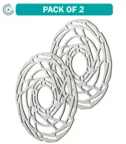 Pack of 2 Jagwire Sport SR1 Disc Brake Rotors, 203mm, 6-Bolt Disc, Silver