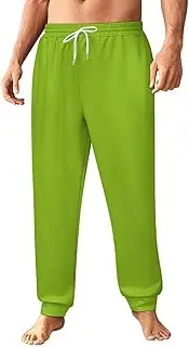 [Generic] Men's Sweatpants, Spring Green-496, Polyester Joggers, Sweatpants Jogging Pants for Workout Running