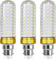 ROSY CLOUD B22 LED Bulb,25W Equivalent 200W Halogen Bulbs, 2400LM, Corn Light Bulbs for Home, Warehouse, Garden Lighting (Non-dimmable,Daylight White-B22-3Count-Pack of 1)