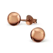 Rose-Gold Ball Stud Earrings