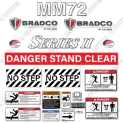 Fits Bradco MM72 Mulcher Decal Kit - 7 YEAR OUTDOOR 3M Vinyl!
