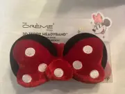 THE CREME SHOP - SPECIAL ED. MINNIE MOUSE 3D TEDDY PLUSH HEADBAND VELVET RED BOW