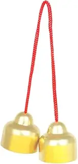 BESTonZON Ring The Bell and Ring The Copper Hand Musical Instruments Horn Hand Percussion Instrument Dance Gong Hand Cymbal Musical Hand Bell Scooter Bells Handlebar Golden