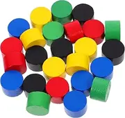 Generic 20pcs Mini Wooden Game Chess Pieces Cylinder Checkers for Board Games for Early Education and Classroom Activities Easy to Carry and Use