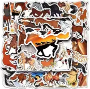 Horse Stickers,50 PCS Horse Graffiti Vinyl Waterproof Decals for Water Bottles Computer Bicycle Skateboard Luggage Phone Pad Laptop Kids Teens Stickers Pack
