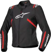 Alpinestars Stella T-SPS V2, textile jacket waterproof women , color: Black/White/Neon-Red , size: XXL
