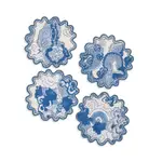 Matouk Magic Mountain 6 Round Cocktail Napkins, Set of 4