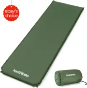 Ultralight 6cm Sleeping Pad Inflatable Camping Mat with Pillow D03 Green