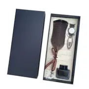 Feather Quill Pen and Ink Set Antique Dip Feather Pen Set Calligraphy Pen Set...