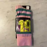 NWT Kentwool Men/Women L Unexpected Edge 19th Hole Striped Lifestyle Golf Socks