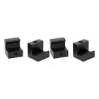 {Black 4PCS Pickup Truck Tool Box Tie Down J Hooks Mounting Kit Aluminium