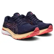 ASICS Women's Gel-Kayano 29 Wide D Wide D Running Shoes, Midnight/Papaya