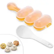 Rice Ball Mold with Paddle Spoon – Rice Ball Shaker Kit and Sushi Mold for Te...