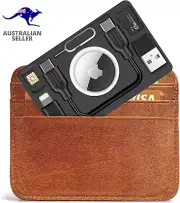 Airtag Wallet Card Holder - Multi-Functional Slim Thin Airtag Case for Apple Air