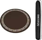 Mahjong Mat Thickened Anti Slip Noise Reduction Table Cover，Comes with Handbag，for Mahjon Poker(Coffee Color,80CM)