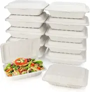 150 count 1-Comp Pebble Box Clamshell Food Containers PP206