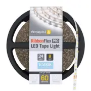 RibbonFlex LED Tape Light, Daylight (6500K), 60LEDs/M, 8.2' (2.5M) 24V, 185211