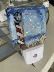 Lighthouse Led Dusk To Dawn Night Light Resined