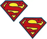 2 Pieces Super-Man Knight Logo Patch Tactical Comic Superhero Patch Funny Hook and Loop Embroidery Morale Military Emblem Patch for Jacket Backpacks Clothes Vest Uniforms Clothes