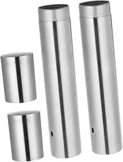 GREENADSCAPE 2pcs Stainless Steel Skewer Storage Tube Metal Organizer for BBQ Outdoor Use Versatile Holder for Skewers Items Elegant Design Lightweight and Portable