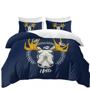 Birds and Moose Quilt Cover