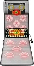Jade Massage Mat with Heat, Full Body Electric Massage Mat,Body Massager Cushion for Neck,Shoulder,Waist and Back,shiatsu Massage Mattress-Jade